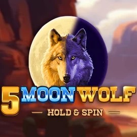 Slots logo of 5 Moon Wolf from Apparat Gaming at Leon Casino