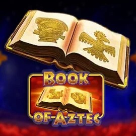 Book of Aztec online game logo by Amatic Industries on leonkazino.net