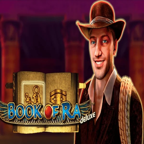Book of Ra Deluxe logo by Novomatic Leon Casino