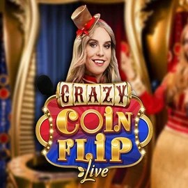 Crazy Coin Flip logo by Evolution Leon Casino