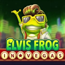 Official Slots logo: Elvis Frog In Vegas by BGAMING at Leon Casino