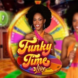 Funky Time slot logo by Evolution at Leon Casino