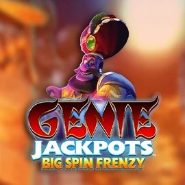 Genie Jackpots: Big Spin Frenzy slot logo by Blueprint Gaming at Leon Casino