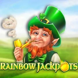 Rainbow Jackpots by Red Tiger Gaming, showcased at leonkazino.net – game logo